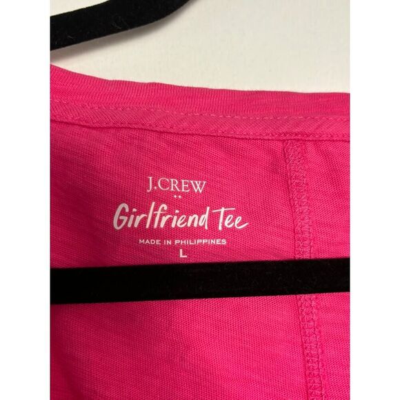 NWT J Crew Girlfriend Tee Pink - Size L - Picture 3 of 6